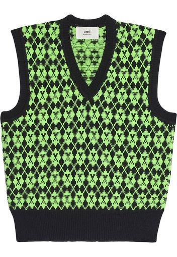 AMI Paris Gilet Ami de Coeur - Verde