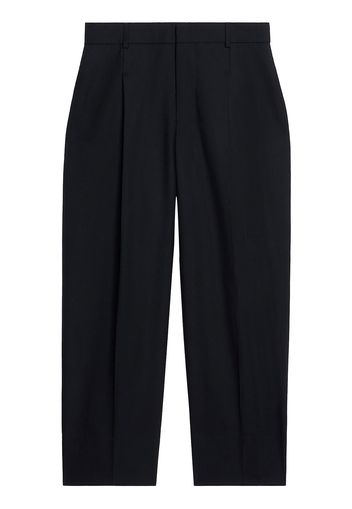 AMI Paris pleat-detail cropped trousers - Nero