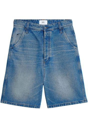 AMI Paris Shorts denim Alex a gamba ampia - Blu