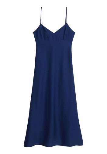 AMI Paris Abito midi con scollo a V - Blu