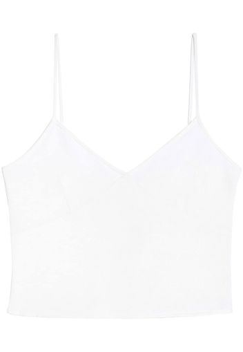 AMI Paris Top con scollo a V - Bianco