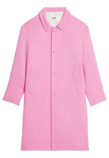 AMI Paris Cappotto monopetto in tweed - Rosa