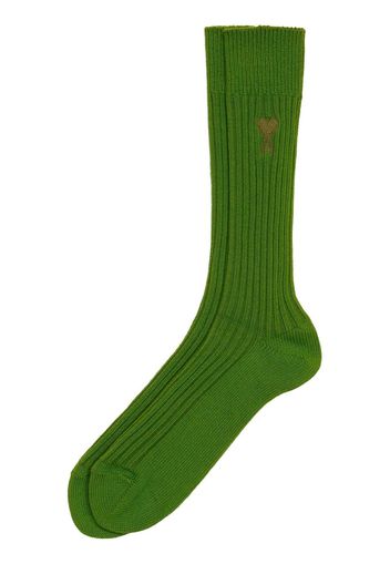 AMI Paris Ami de Coeur monogram socks - Verde