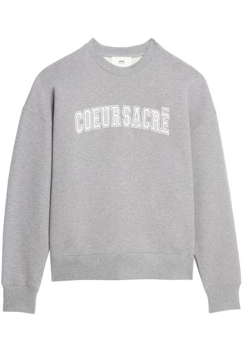 AMI Paris Coeur Sacré cotton sweatshirt - Grigio