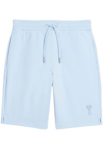 AMI Paris embroidered-logo track shorts - Blu