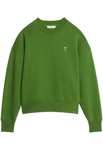 AMI Paris chest embroidered-logo sweatshirt - Verde