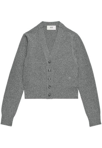 AMI Paris Cardigan Ami De Coeur - Grigio