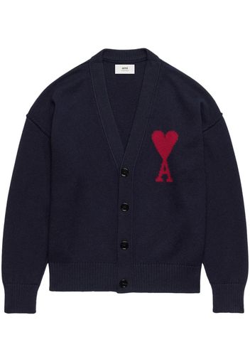 AMI Paris Ami de Coeur wool cardigan - Blu