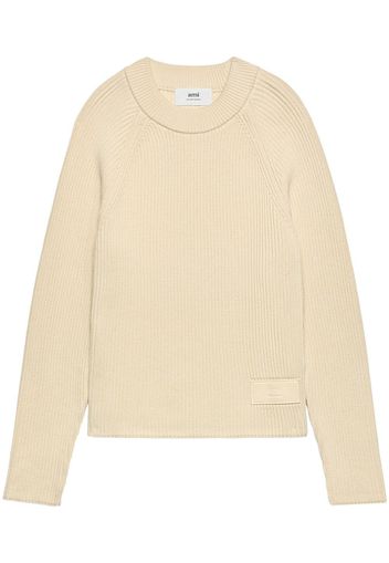 AMI Paris logo-patch knitted jumper - Toni neutri