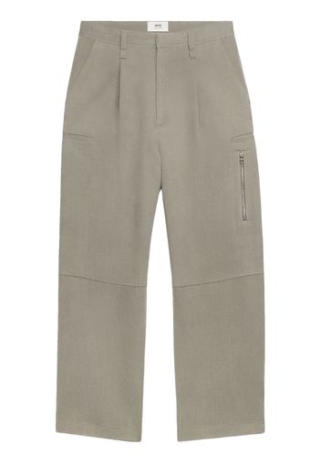 AMI Paris Pantaloni a gamba ampia - Grigio