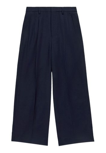 AMI Paris Pantaloni lunghi a vita alta - Blu