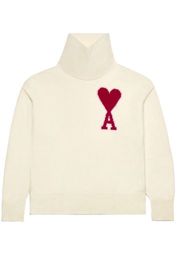 AMI Paris Maglione con intarsio - Bianco