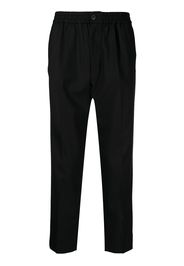 AMI Paris Pantaloni crop con vita elasticizzata - Nero