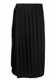 AMI Paris mid-length pleated skirt - Nero