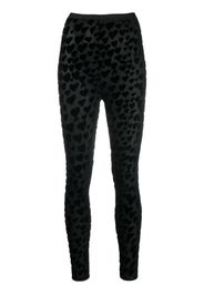 AMI Paris Leggings con ricamo - Nero