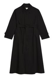 AMI Paris pointed-collar tie-waist trench coat - Nero