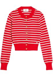 AMI Paris Cardigan a righe - Rosso