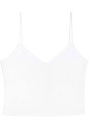 AMI Paris Top con scollo a V - Bianco