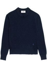 AMI Paris logo-embroidered cashmere jumper - Blu