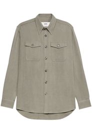 AMI Paris Giacca-camicia con colletto a punta - Grigio