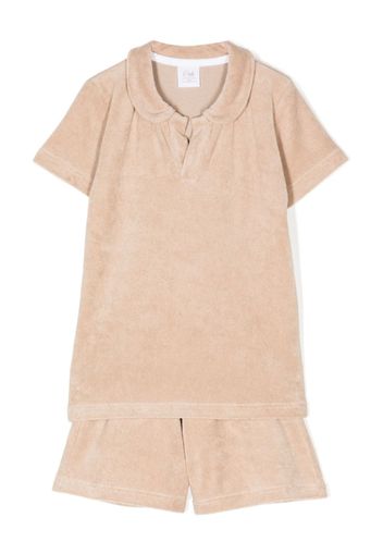 Amiki Thomas bib-collar pyjama set - Marrone