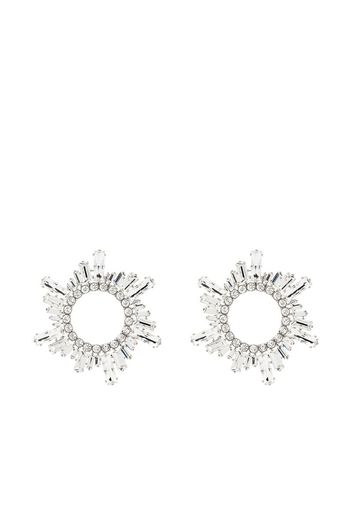 silver tone Begum crystal earrings