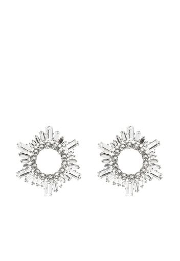 silver tone Begum crystal earrings