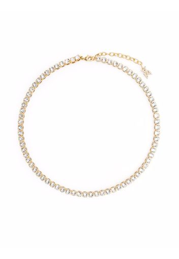 Amina Muaddi Tennis crystal-embellished necklace - Bianco