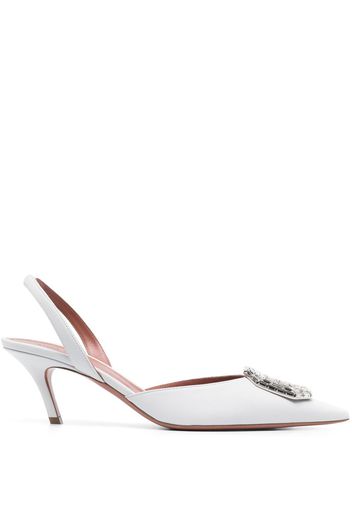 Amina Muaddi Camelia 60mm slingback pumps - Bianco