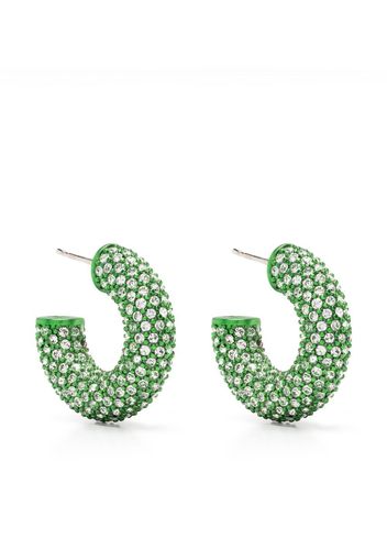 Amina Muaddi Cameron hoop earrings - Verde