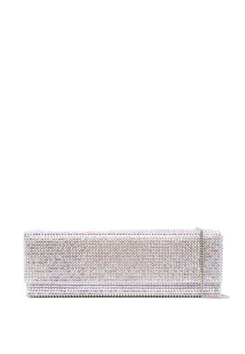 Amina Muaddi Clutch Paloma con decorazione di cristalli - Argento