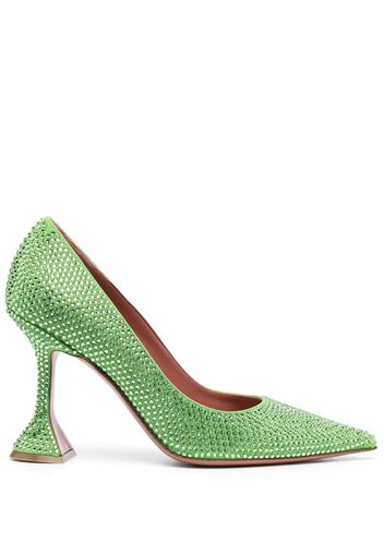 Amina Muaddi Ami rhinestone-embellished pumps - Verde