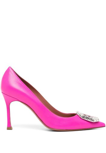 Amina Muaddi Camelia 100mm crystal-embellished pumps - Rosa