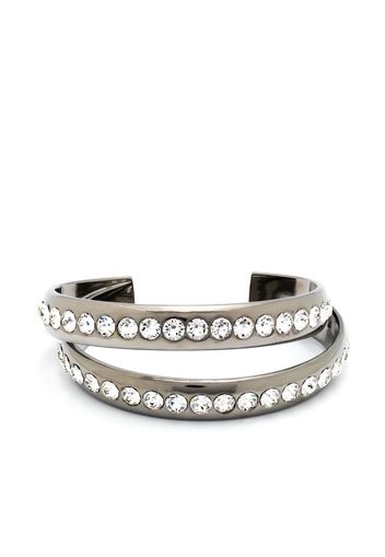 Amina Muaddi Jahleel crystal-embellished cuff bracelet - Argento