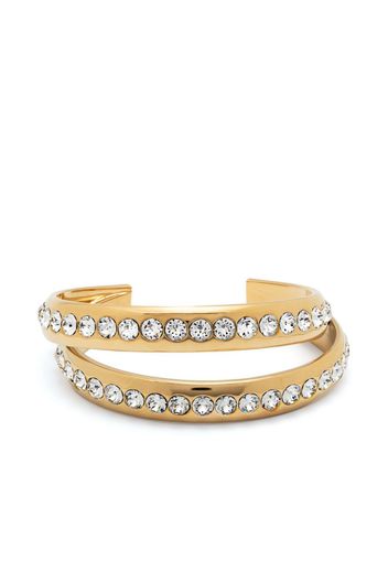 Amina Muaddi Jahleel crystal-embellished cuff bracelet - Oro