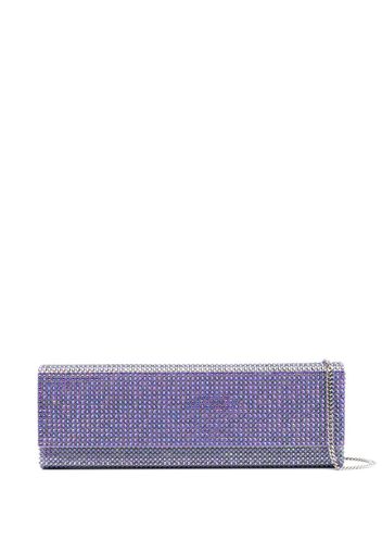 Amina Muaddi Clutch Paloma con decorazione di cristalli - Viola