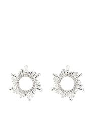 silver tone Begum crystal earrings