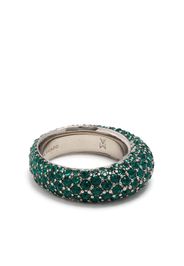 Amina Muaddi Cameron embellished ring - Verde