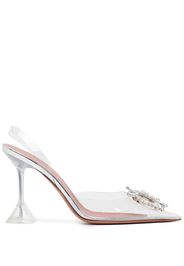 Amina Muaddi Begum 95mm transparent pumps - Bianco