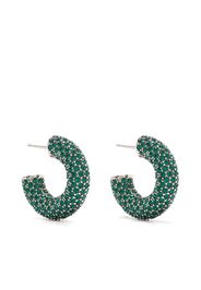 Amina Muaddi mini Cameron hoop earrings - Verde