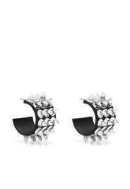 Amina Muaddi Karma spiked hoop earrings - Bianco