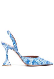 Amina Muaddi Pumps Holli 100mm con cinturino posteriore - Blu