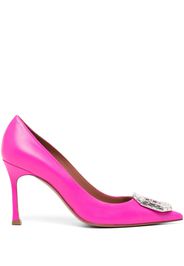 Amina Muaddi Camelia 100mm crystal-embellished pumps - Rosa