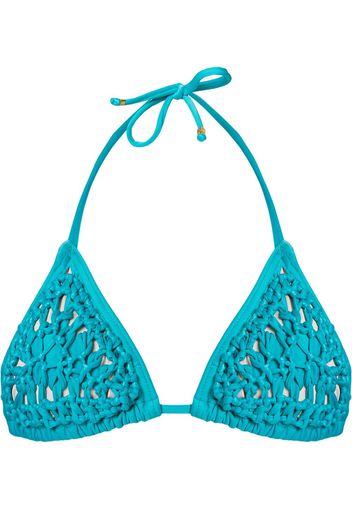 Amir Slama triangle bikini top - Blu