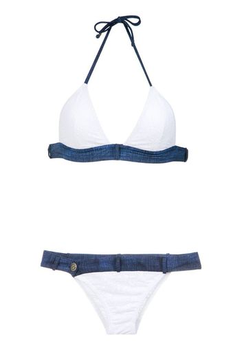 denim panels bikini set