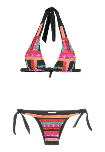 embroidered bikini set