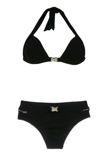 Amir Slama buckle detail bikini set - Nero