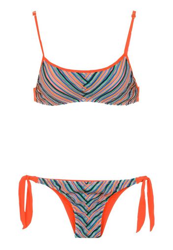 Top bikini con stampa