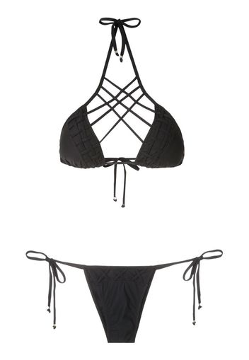 strappy triangle bikini set