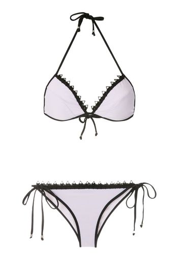 lace trim bikini set